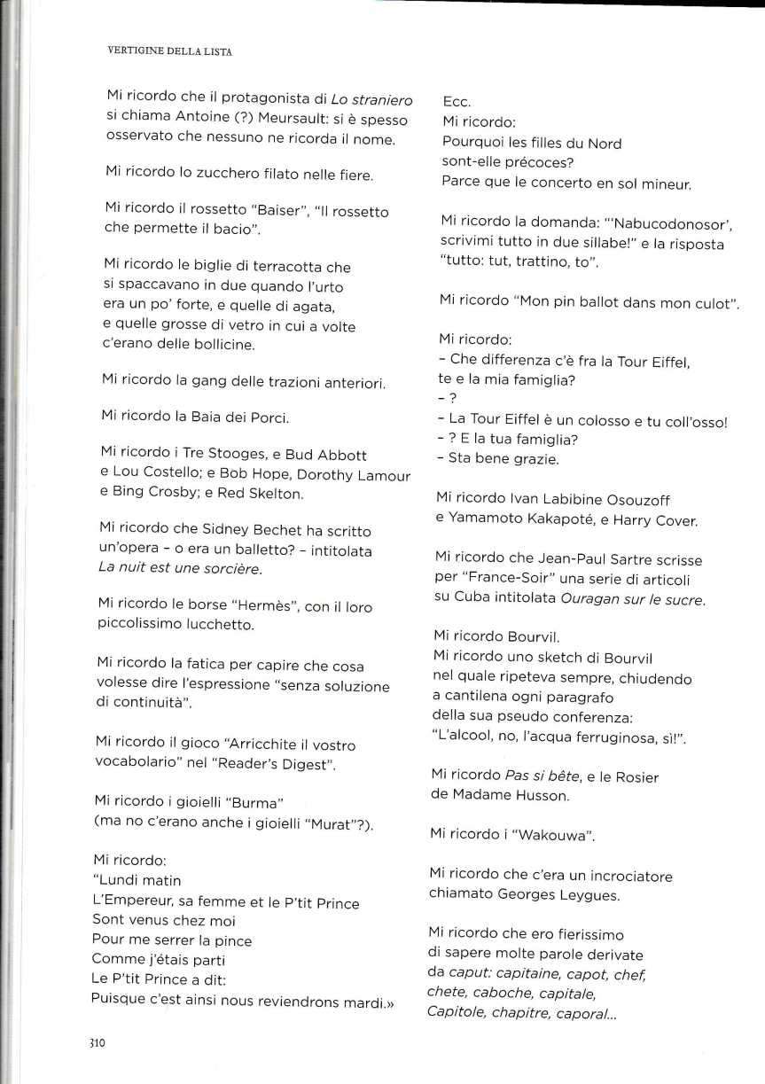 mi ricordo PEREC2038