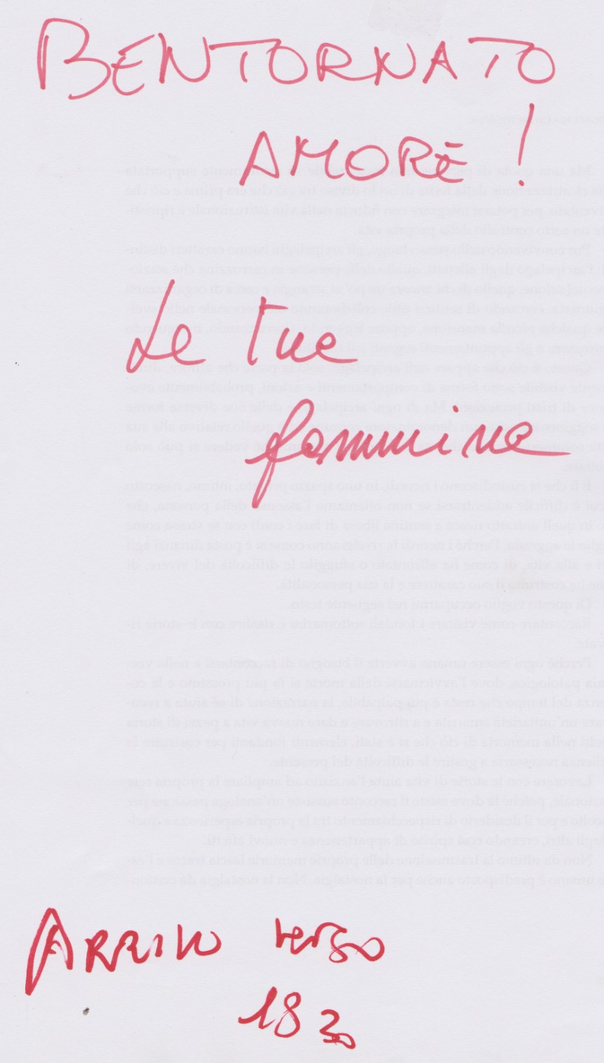 di ritorno dall’impianto del PM, giovedì 17 ottobre&nbsp;2019