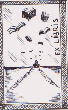 in viaggio, nel tempo e nei luoghi,  con i LIBRI. Disegno di Lucia&nbsp;A.